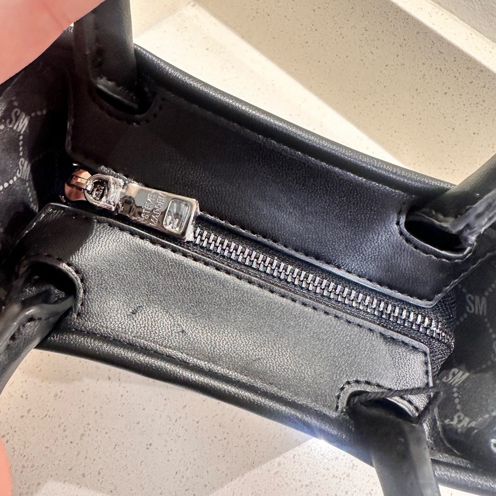 Steve Madden Black Quilted Satchel - Picture 3 of 7